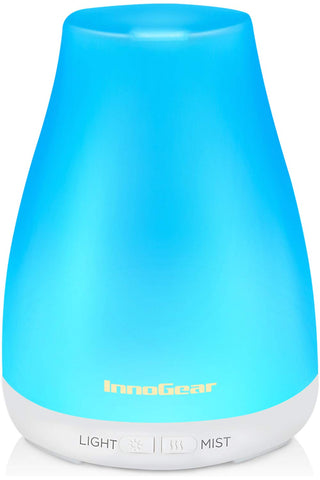 Essential Oil Diffuser With Color Lights - White