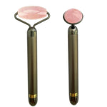 2-IN-1 Electric Jade Roller Facial Massager - Rose Quartz