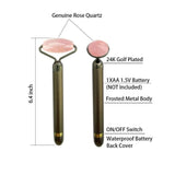 2-IN-1 Electric Jade Roller Facial Massager - Rose Quartz