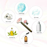 2-IN-1 Electric Jade Roller Facial Massager - Rose Quartz