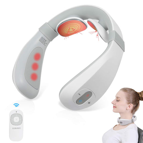 Smart Neck Massager With Heat - White/Gray