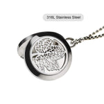 Aromatherapy Locket - Stainless Steel - Maple Leaf