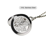 Aromatherapy Locket - Stainless Steel - Maple Leaf