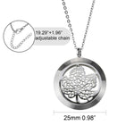 Aromatherapy Locket - Stainless Steel - Maple Leaf