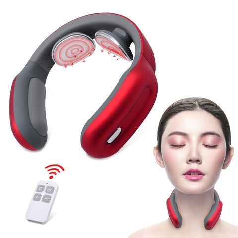 Portable Neck Massager With Heat - Red