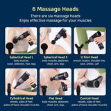 Massage Gun - 6 Heads - Black