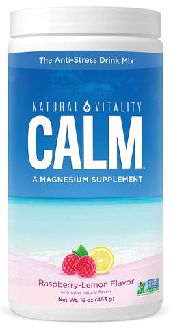 Magnesium Citrate Supplement, Anti-Stress  Drink Mix Powder- Raspberry Lemon, Vegan, Gluten Free and Non-GMO -16 oz