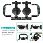 Push Up Bars - M Shape - Cyan