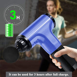 Massage Gun - 4 Heads - Blue