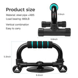 Push Up Bars - M Shape - Cyan