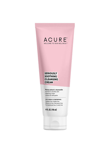 Soothing Cleansing Cream | 100% Vegan | For Dry to Sensitive Skin, 4 Fl Oz