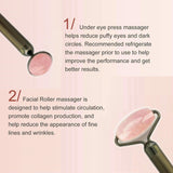 2-IN-1 Electric Jade Roller Facial Massager - Rose Quartz