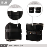 Ankle/Wrist Weight Set of 2 - 5lbs