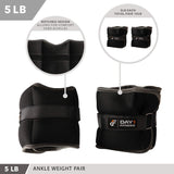 Ankle/Wrist Weight Set of 2 - 5lbs