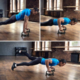 Push Up Bars - M Shape - Cyan