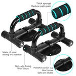 Push Up Bars - M Shape - Cyan