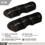 Ankle/Wrist Weight Set of 2 - 5lbs