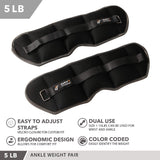 Ankle/Wrist Weight Set of 2 - 5lbs