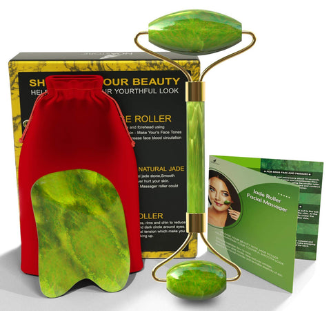 Jade Roller With Double Stones