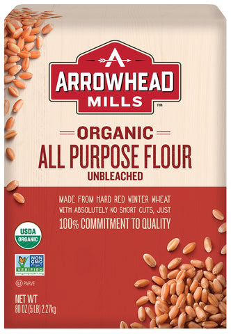 Organic Unbleached All Purpose White Flour, 5 Pound Bag 5 Pound (Pack of 1)